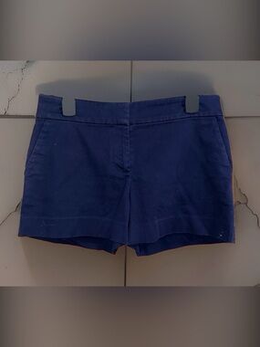 LOFT Navy High-Rise Tailored Women's Riviera Shorts-2-EC